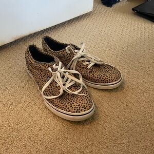 Vans Leopard Print Sneakers with White Laces